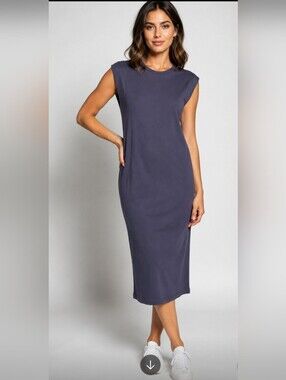 blue midi dress zara COMBINATION MIDI DRESS - Bluish